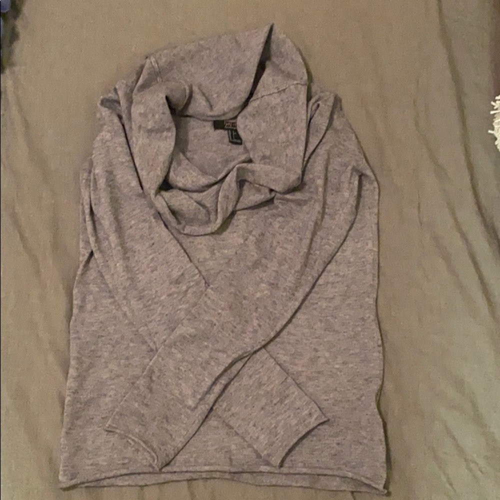 Grey Cowl neck sweater.